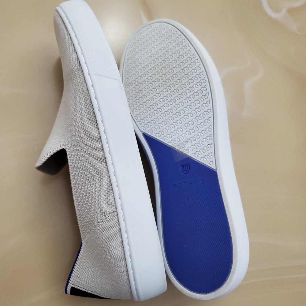 Rothy's The Original Slip On Sneaker in Sand - Picture 13 of 15